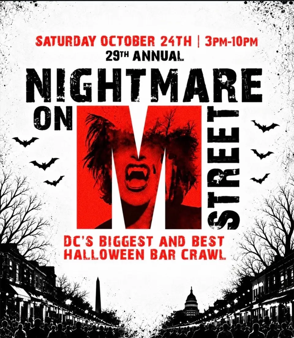 Nightmare on M St: DC Halloween Bar Crawl flyer