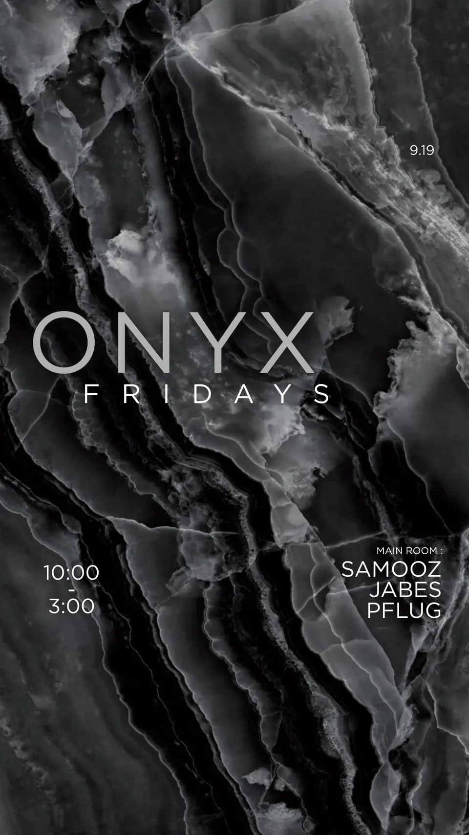 Onyx Friday 09.19 flyer