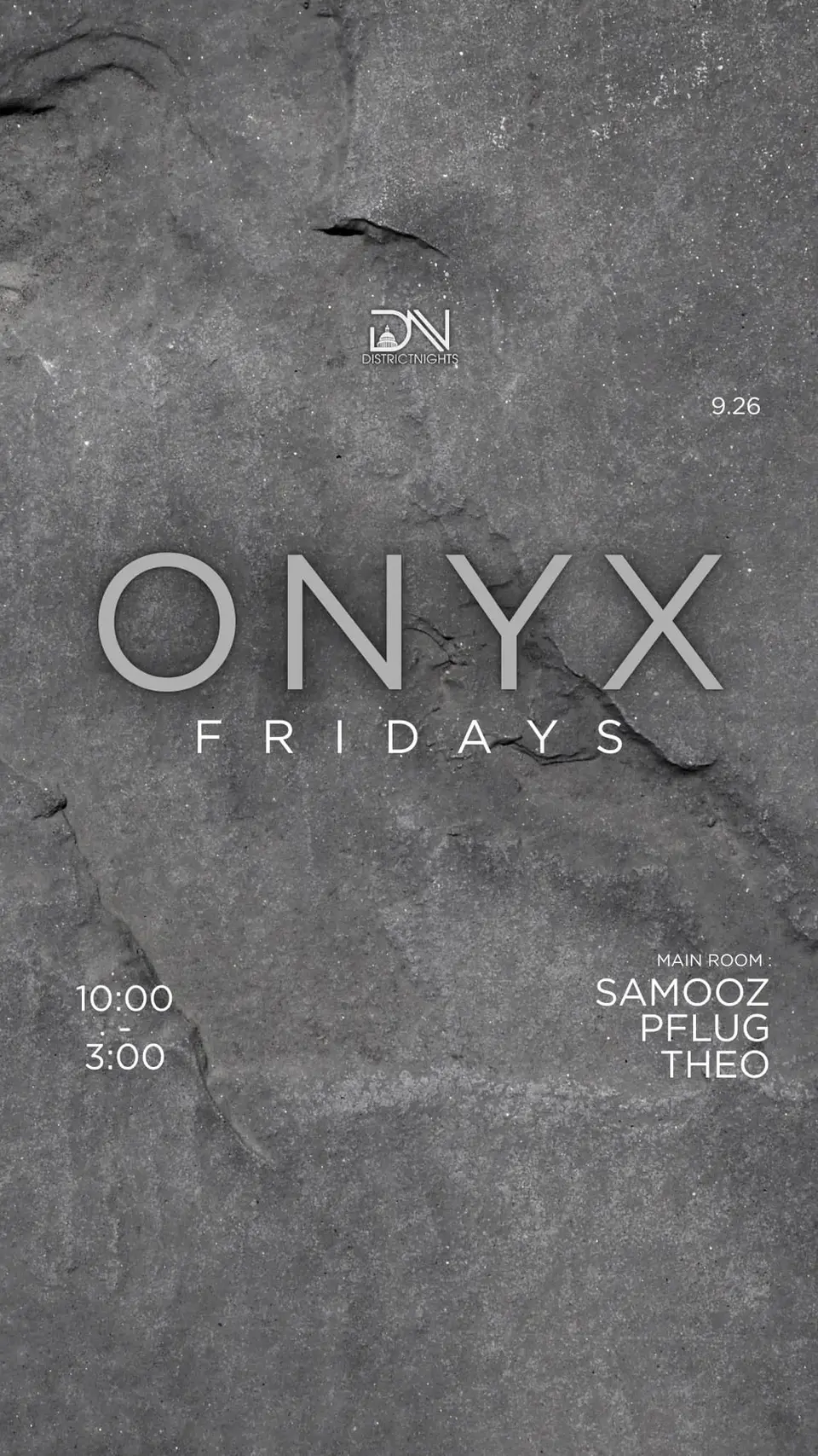 Onyx Friday 09.26 flyer