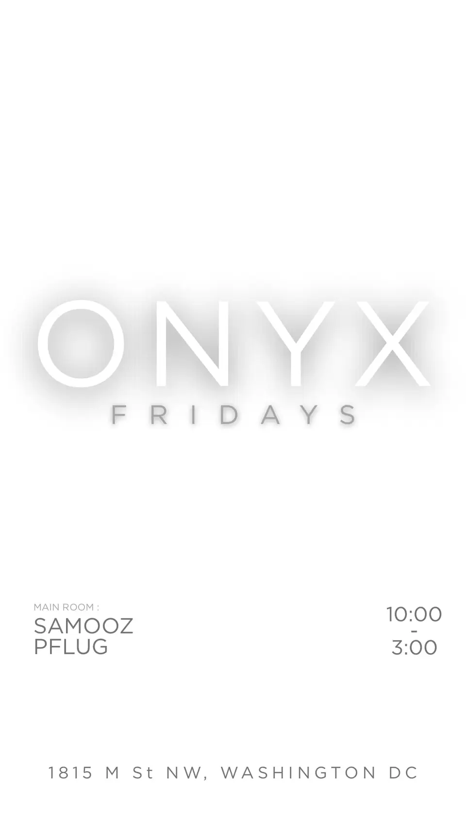 Onyx Friday 10.10 flyer