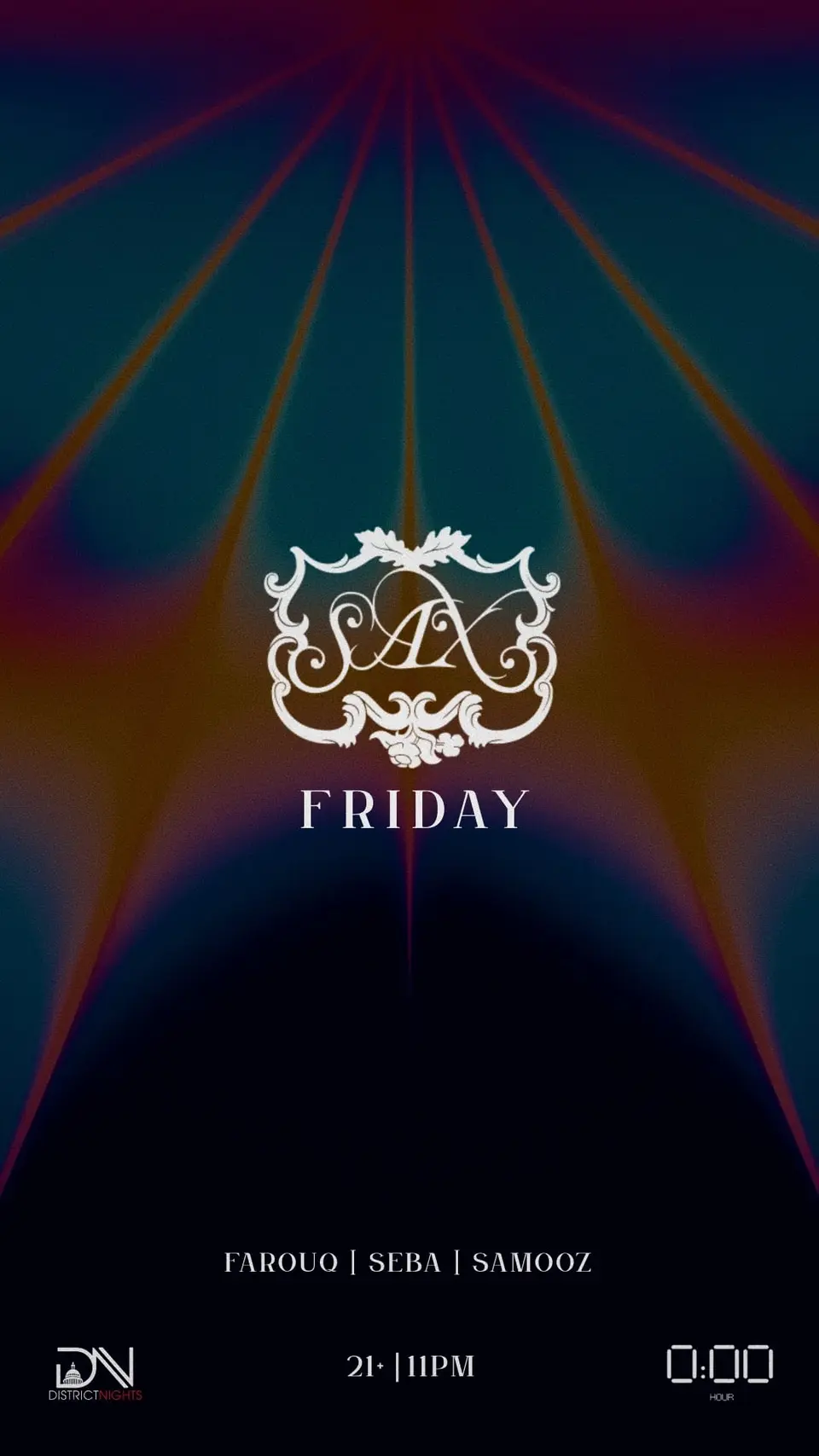 SAX Friday 01.23 flyer