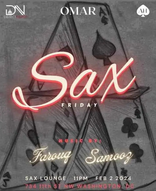 SAX Friday 02.02 flyer