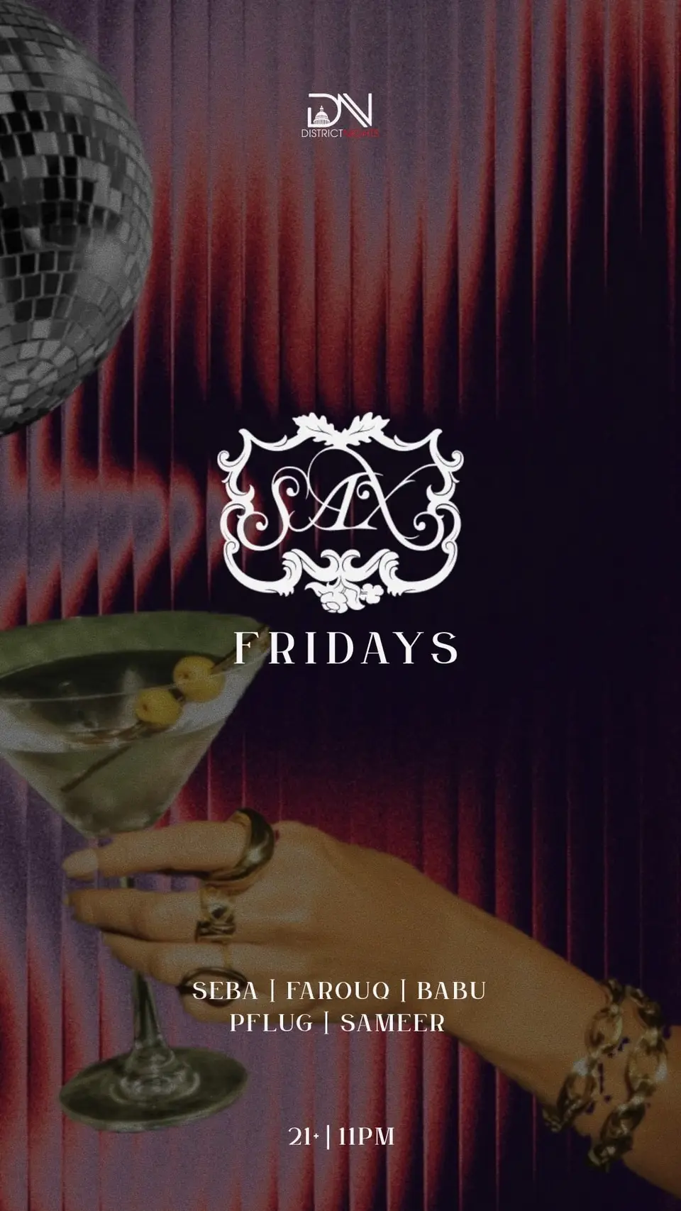 SAX Friday 02.13 flyer