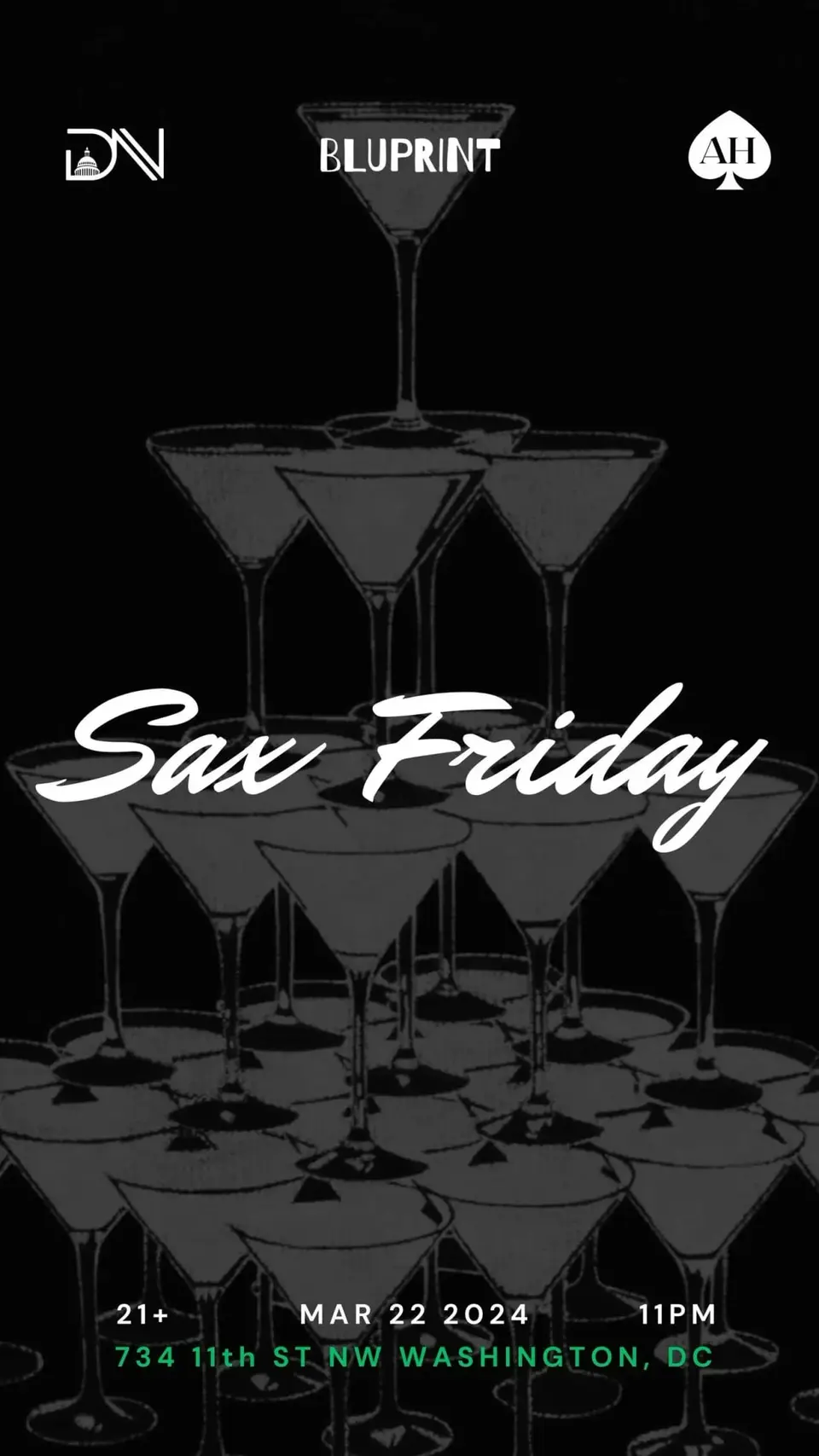 SAX Friday 03.22 flyer