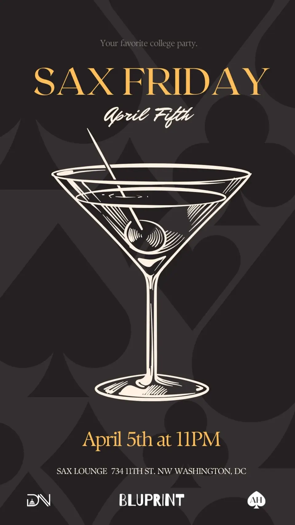 SAX Friday 04.05 flyer