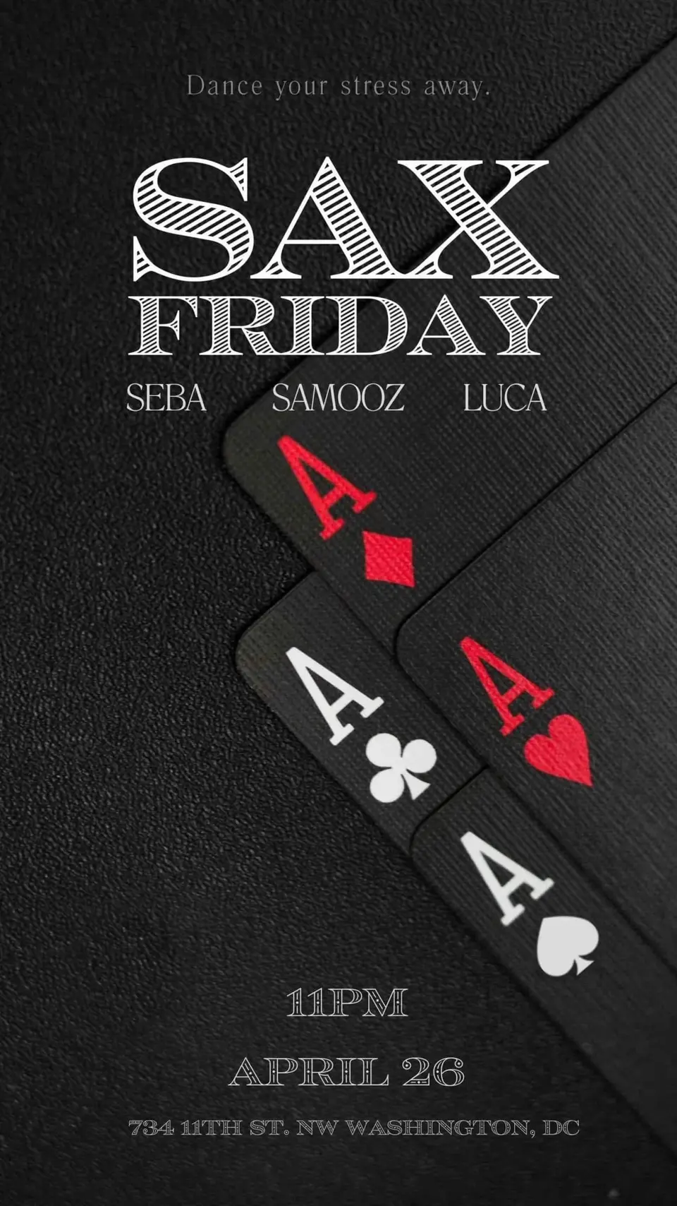 SAX Friday 04.26 flyer