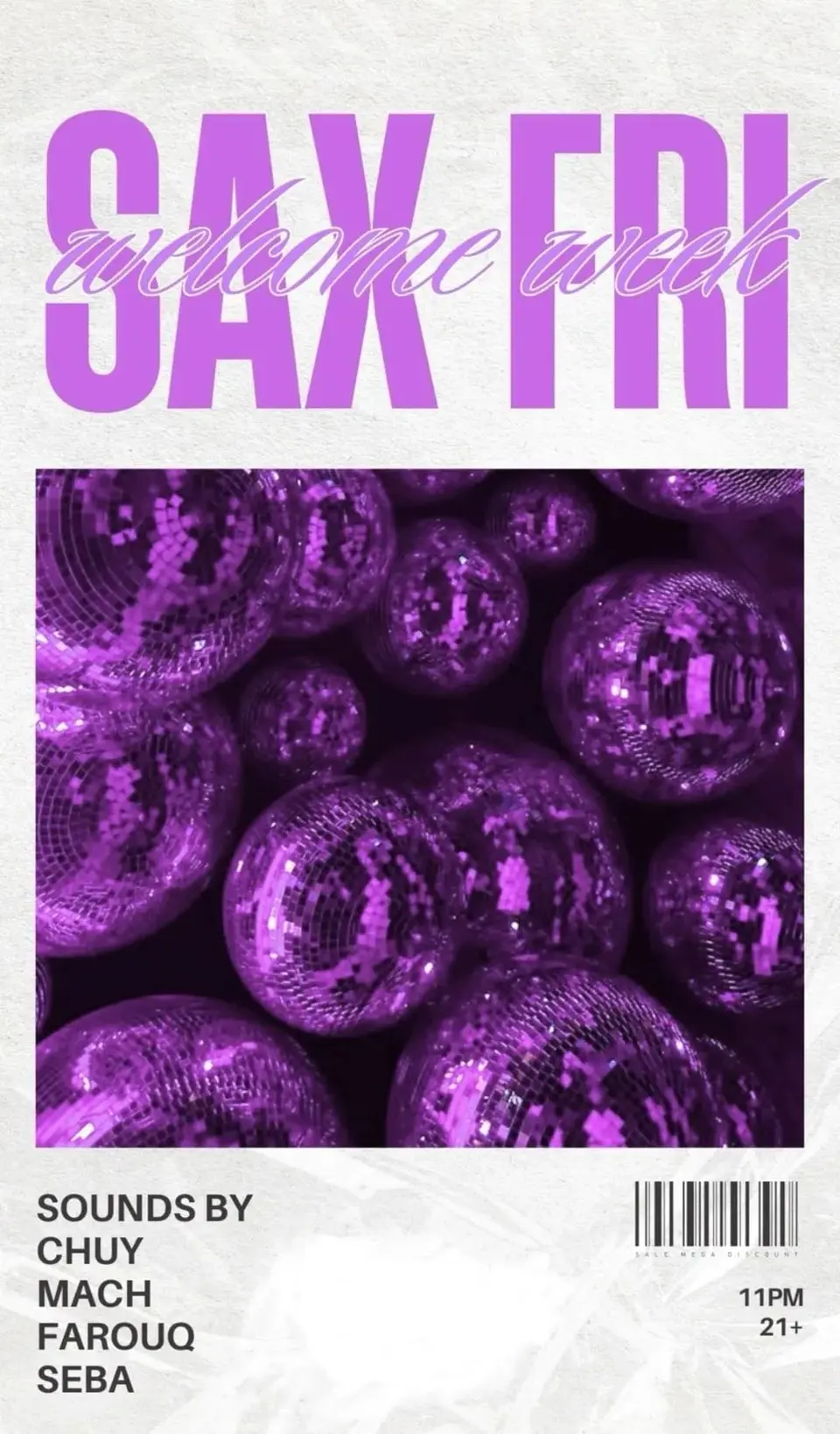 SAX Friday 08.30 flyer