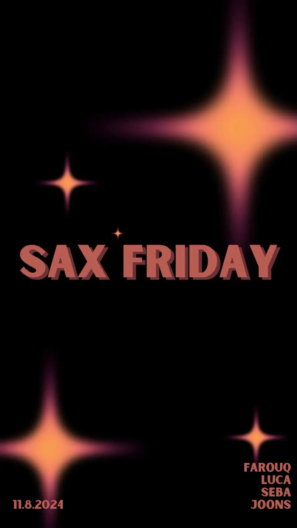 SAX Friday 11.08 flyer