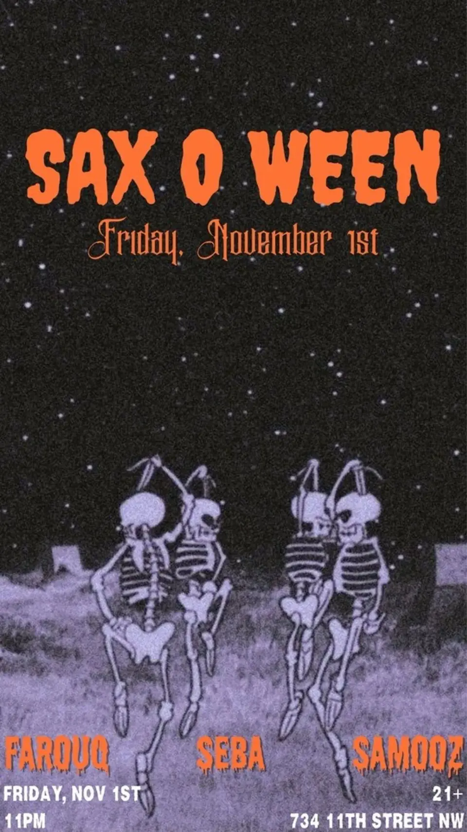 SAX-O-Ween flyer