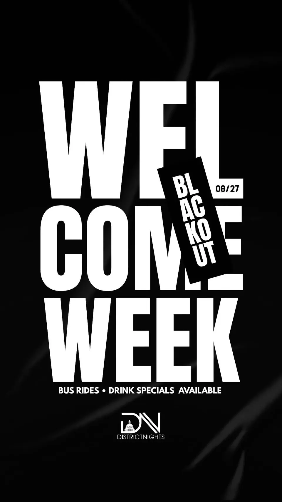 Welcome Week for GW/AU flyer